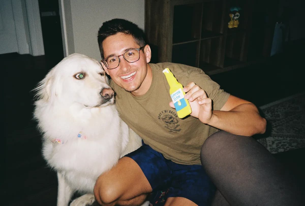 Me and my dog Apollo taken with 35mm film